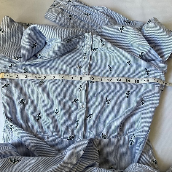 House of Harlow 1960 REVOLVE Nolita Off Shoulder Wrap Midi Dress Pinstripe - Picture 13 of 16